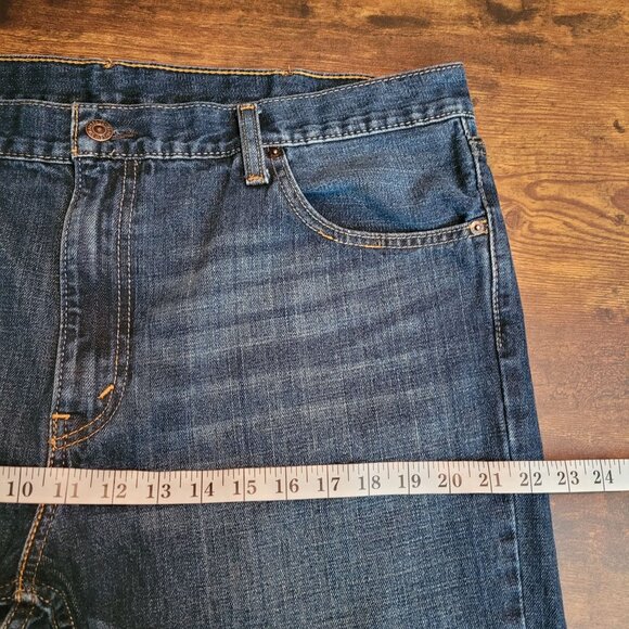 Levi's Jeans Mens 40x32 Slim 527 Bootcut Dark Wash Cotton Denim Western - Picture 7 of 10